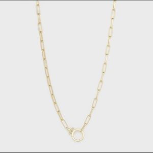 Gorjana Parker gold chain link necklace.